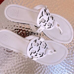 Tory Burch Miller Sandals - Bleach (Off White) - Size 10